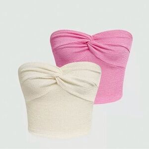 Tube tops - Pink and Cream